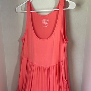 Torrid coral pink  sleeveless dress with pockets size  0 large